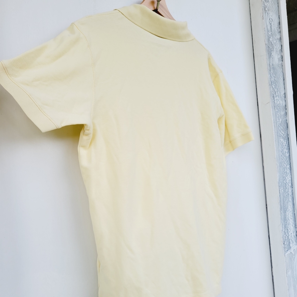 Patagonia Worn Wear mens Organic Cotton Banana Yellow Polo Shirt Size Medium - Picture 6 of 10